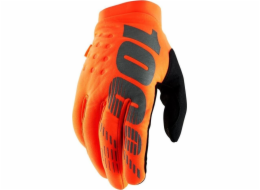 100% Rukavice 100% BRISKER Rukavice fluo oranžová černá vel. M (délka ruky 187-193 mm) (NOVINKA)