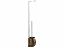 Wenko držák na toaletní papír a kartáč Marrakesh 72 cm nerez hnědá