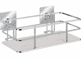 Sprchový koš Wenko věšák na sprchu a vanu Quadro Turbo-Loc 24 cm nerez stříbrná