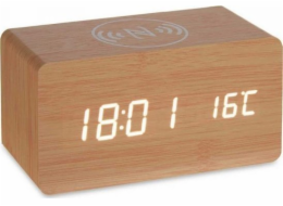 Dárkový dekor Digitální stolní hodinky Hnědé PVC Dřevo MDF (15 x 7,5 x 7 cm)
