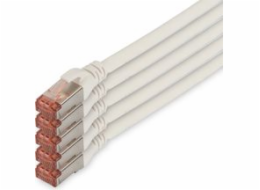 Digitus Patchcord CAT5e, S-FTP, 10m, 5 ks (DK-1644-100-WH-5)