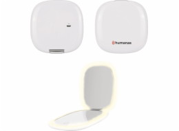 Kosmetické zrcátko Humanas HUMANAS HS-PM01 Kosmetické zrcátko s LED podsvícením bílé