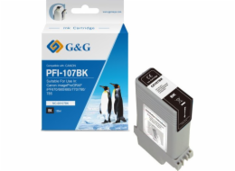 Inkoust G&G kompatibilní s PFI107BK, NC-00107BK, 6705B001, černý, 130 ml