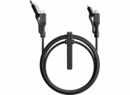 Nomad USB kabel USB-A + USB-C - microUSB + USB-C 1,5 m černý (NM01326885)