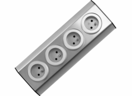 Orno Nábytkové a kuchyňské zásuvky montované suchým zipem 4x2P+Z INOX,