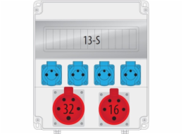 Pawbol Spínací přístroj R-BOX LUX 320R 1x16A/5p 1x32A/5p 4x250V 13S - B.18.320-3