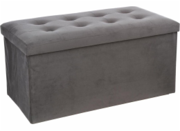 Atmosphera Adaline Grey prošívaný pouf 76x38 cm