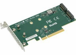 Adaptér SuperMicro 2x M.2 > PCIe (AOC-SLG3-2M2-O)