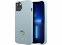 Guess Guess GUHCP13MPS4MB iPhone 13 6.1 modro/modré pevné pouzdro Saffiano 4G malé kovové logo