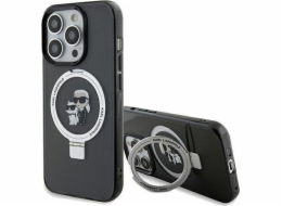 Karl Lagerfeld Karl Lagerfeld KLHMP14XHMRSKCK iPhone 14 Pro Max 6.7 černé/černé pevné pouzdro Ring Stand Karl&Choupette MagSafe