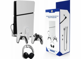 JYS nástěnný věšák + kabel 2v1 pro Sony Playstation 5 PS5 Slim / Jys-p5177