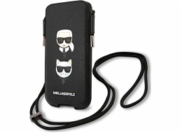 Pouzdro na tablet Karl Lagerfeld Karl Lagerfeld Bag KLHCP12LOPHKCK 6,7 černý/černý pevný obal Saffiano Ikonik Karl&Choupette Head