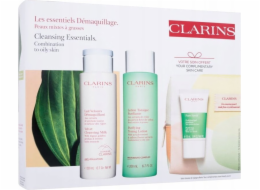 Clarins SET (SAMETOVÉ ČISTÍCÍ MLÉKO 200ML + PURIFYING TONING LOTION 200ML + PURE SCRUB 15ML + KOSMETICKÝ Sáček)