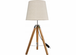 Atmosphera Tripod Stolní lampa, Dřevěná, 58 cm, Béžová