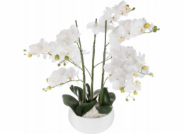 Atmosphera Umělá rostlina ORCHIDEJE, bílý květináč, 65 cm