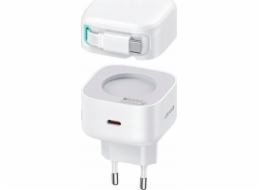 Usams nabíječka USAMS US-CC202 USB-C nástěnná nabíječka + USB-C PD QC kabel 35W bílý