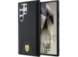 Ferrari Ferrari Carbon Stitched Spodní část – pouzdro Samsung Galaxy S24 Ultra (černé)