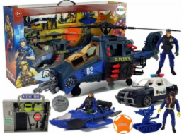 Lean Sport Police Set Helicopter Car Police Boat Sound Weapon