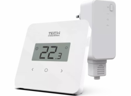 Tech Tech bezdrátový pokojový termostat T-2.2, dvoustavový s měřením vlhkosti, povrchová montáž, bílý STT-2.2WH