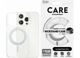 PanzerGlass CARE by PanzerGlass Kickstand Case iPhone 15 Pro 6.1 MagSafe stříbrná/stříbrná 1414
