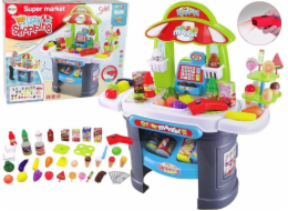 LeanToys Supermarket Scanner Set Potraviny pro děti