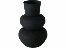 Boltze Černá kovová váza MAYNAR, 17 cm