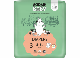 Muumi MOOMIN Baby, 3 MIDI plenky (5-8 kg), 48 ks. EKO
