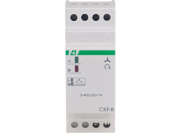 F&F Relé sledu fází a výpadku fáze F&F CKF-BR-TRMS 10A 1NO/NC zpoždění 4s asymetrie 40-80V True RMS pro DIN lištu