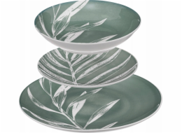 Secret de Gourmet Porcelánové nádobí pro 6 osob, vzor listů, 18 kusů
