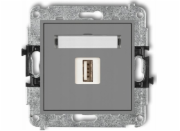 Karlik USB nabíječka Karlik Mini 27MCUSB-3 single 5V 2A šedá mat
