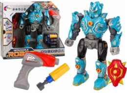 LeanToys Robot Twister Weapon Vrtačka Šroubovák Světlý zvuk tyrkysový