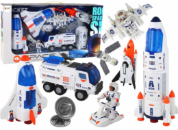 LeanToys Space Mission Set Rocket Space Ships Space Vehicles 12 ks