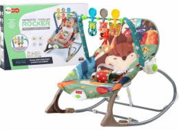 LeanToys Houpací křeslo Bouncer 2v1 Vibration Sound Fox