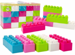 Velké podlouhlé stavební bloky LeanToys v sáčku barevné samolepky 20 ks