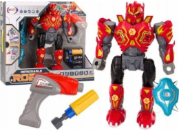 Šroubovák LeanToys Robot Zbraň Vrtačka Šroubovák Světlo Zvuk Červená