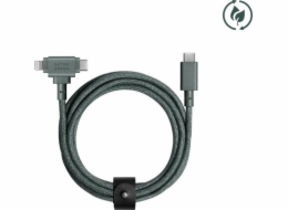 Native Union USB-C – USB-C + Lightning kabel 1,5 m zelený (BELT-CCL-GRN-NP)