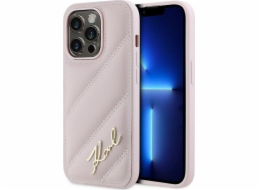 Karl Lagerfeld Karl Lagerfeld KLHCP14XPQDSMGP iPhone 14 Pro Max 6,7 růžové/růžové pevné pouzdro Diagonal Quilted Script