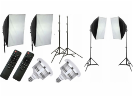 Studio Kit Xrec 10in1 Kit 2x LED lampa 1600w 3000-6500k Dálkové ovládání Softbox 50x70 Stativ 230 / 2x Led803
