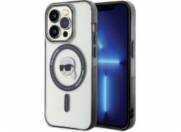 Karl Lagerfeld Karl Lagerfeld KLHMP15XHKHNOTK iPhone 15 Pro Max 6.7 průhledný pevný obal IML Karl`s Head MagSafe