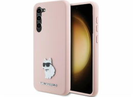 Karl Lagerfeld pouzdro Karl Lagerfeld KLHCS23SSMHCNPP Samsung Galaxy S23 silikonový chupette kovový kolík růžový/růžový