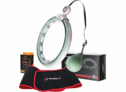 HMS HULA HOP SET MAGNETICKÁ ZELENÁ HHM15 S HMS POČÍTAČEM + PÁS NA HUBU BR163 ČERVENÝ