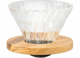 Hario Hario Glass Drip V60-01 - Olivové dřevo