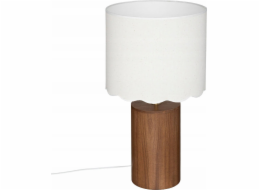 Atmosphera Table Lamp Stolní lampa s bílým stínidlem VANIA, dřevěná základna, O 28 cm Atmosphera Table Lamp Stolní lampa s bílým stínidlem VANIA, dřevěná základna, O 28 cm