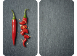 Wenko Sada 2ks univerzálních desek z tvrzeného skla Cayenne, 30x52 cm, odolné proti poškrábání a nárazu, šedé, značka WENKO