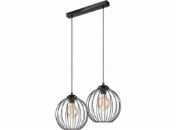 Závěsná lampa Lamkur Lamkur Zoya 45405 závěsná lampa kovová půdní klec 2x60W E27 černá