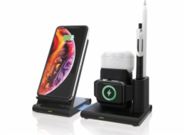 Nabíječka Realpower Nabíječka RealPower ChargeAIR Connect Smartphone, Smartwatch, Tablet Černá Interní bezdrátové nabíjení USB