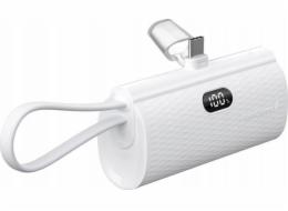 Powerbanka ForCell FORCELL F-ENERGY Power Plug F5K3 powerbanka 5 000mAh s vestavěným Type-C PD konektorem 20W bílá