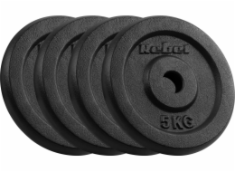 Rebel Litinová sada závaží 4x5kg, otvor 31mm, klasická deska, REBEL ACTIVE Rebel Litinová sada závaží 4x5kg, otvor 31mm, klasická deska, REBEL ACTIVE