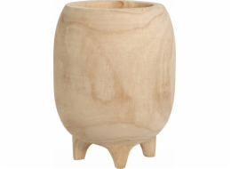 Home Styling Collection Květináč na nožičkách, dřevo paulovnie, 20 cm