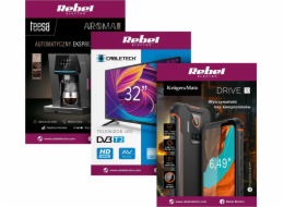 Rebel sada 3 elektro plakátů - Drive 10, automatický kávovar na espresso, TV Cabletech